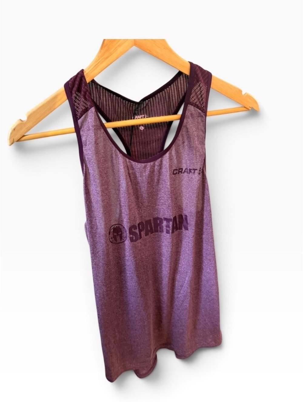Craft SPARTAN purple quick dry stretch tank top size large l